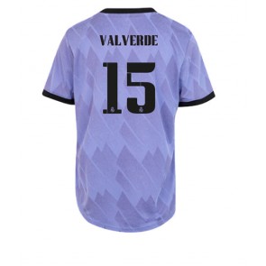 Real Madrid Federico Valverde #15 kläder Kvinnor 2022-23 Bortatröja Kortärmad